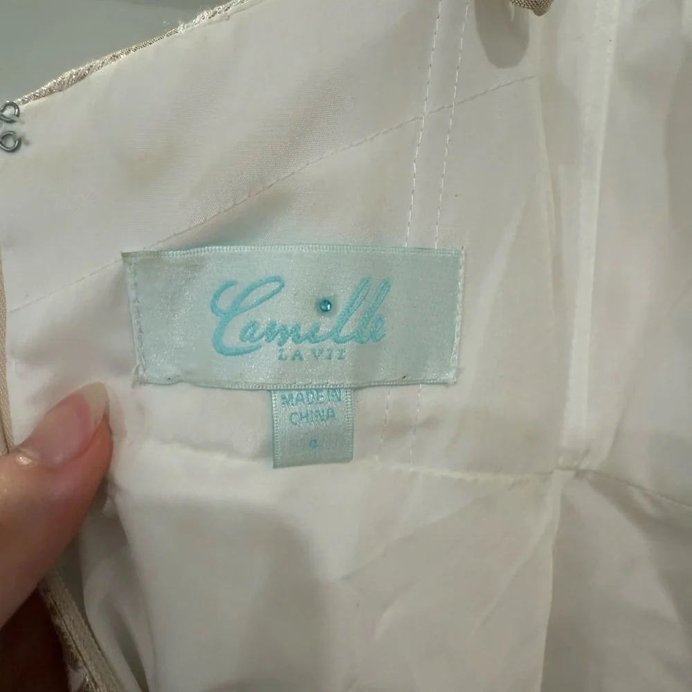 Camille La Vie Rose Gold Dress - Picture 3 of 5